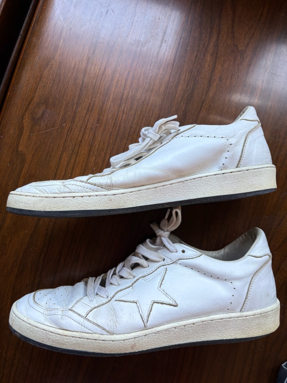 Golden Goose Deluxe Brand GGDB Ball Star Leather Sneakers White EU 40 US 10 W - Picture 3 of 10
